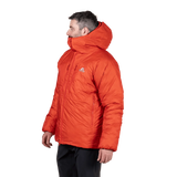 Mountain Equipment Super Oreus Men's Jacket in Magma - Side, worn