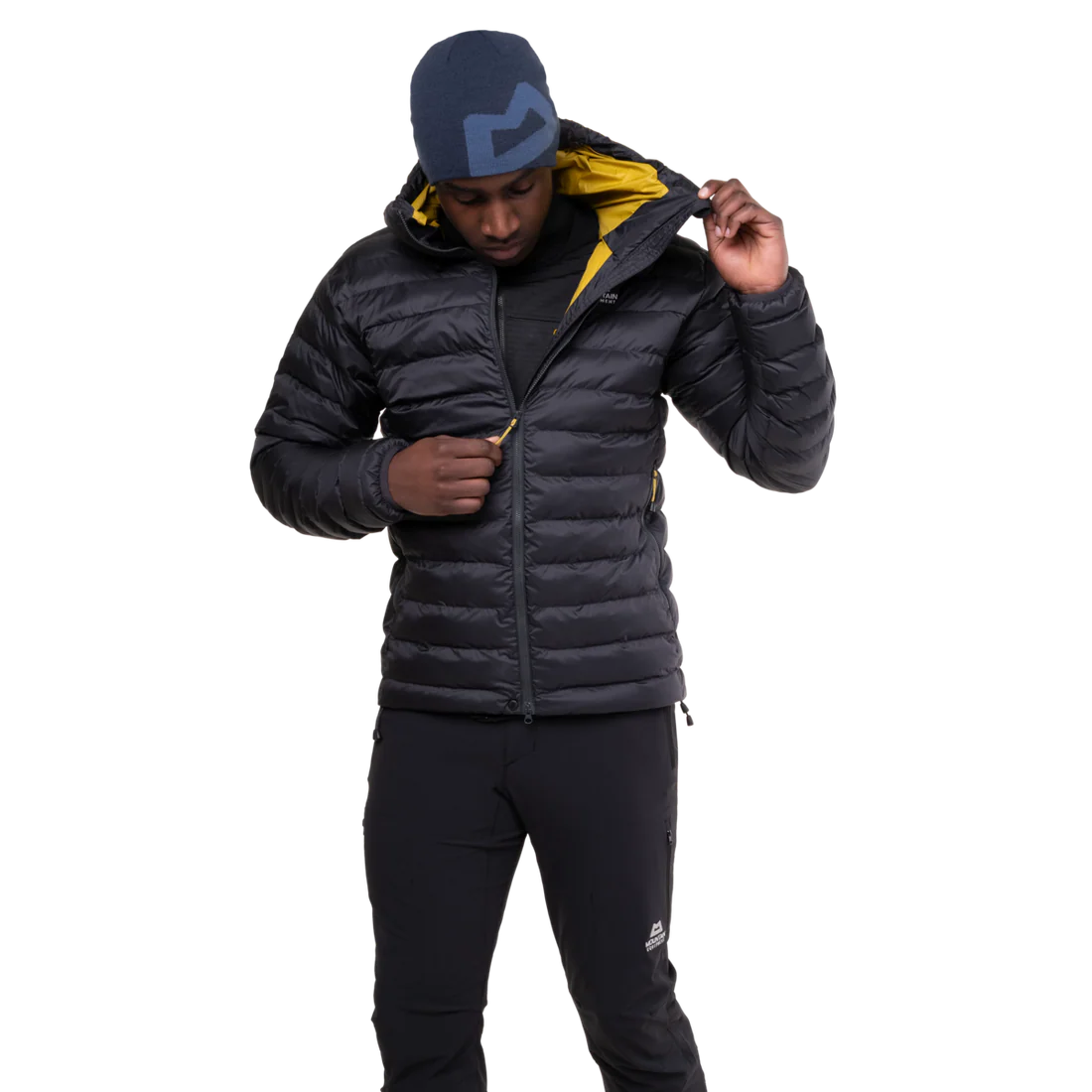 Mountain Equipment Superflux Men's Jacket in Obsidian - Clearance - Hood Adjustment