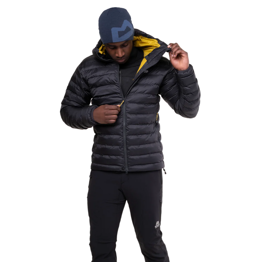 Mountain Equipment Superflux Men's Jacket in Obsidian - Clearance - Hood Adjustment