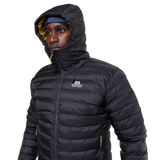 Mountain Equipment Superflux Men's Jacket in Obsidian - Clearance - Hood Up Side