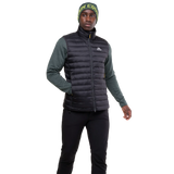 Mountain Equipment Superflux Men's Vest in Obsidian - Front on Model