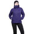 Mountain Equipment Superflux Women's Jacket in Amethyst/Cosmos - Full Length Front on Model