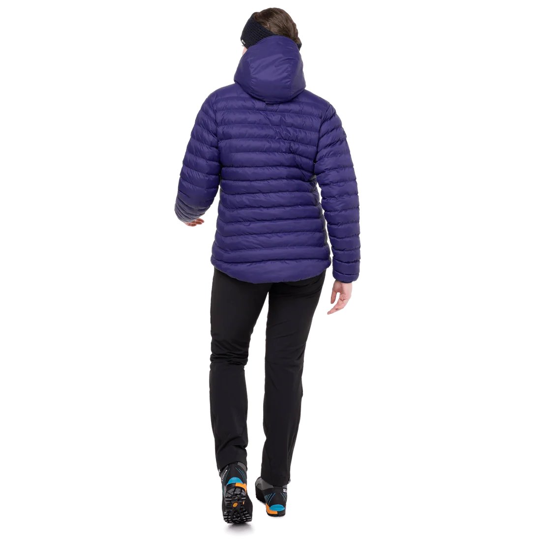 Mountain Equipment Superflux Women's Jacket in Amethyst/Cosmos - Hood Up Front