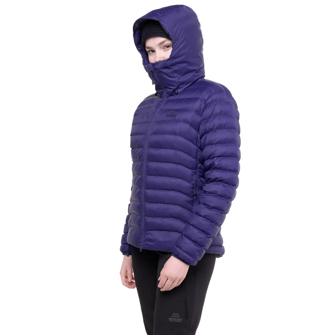 Mountain Equipment Superflux Women's Jacket in Amethyst/Cosmos - Hood Up Side