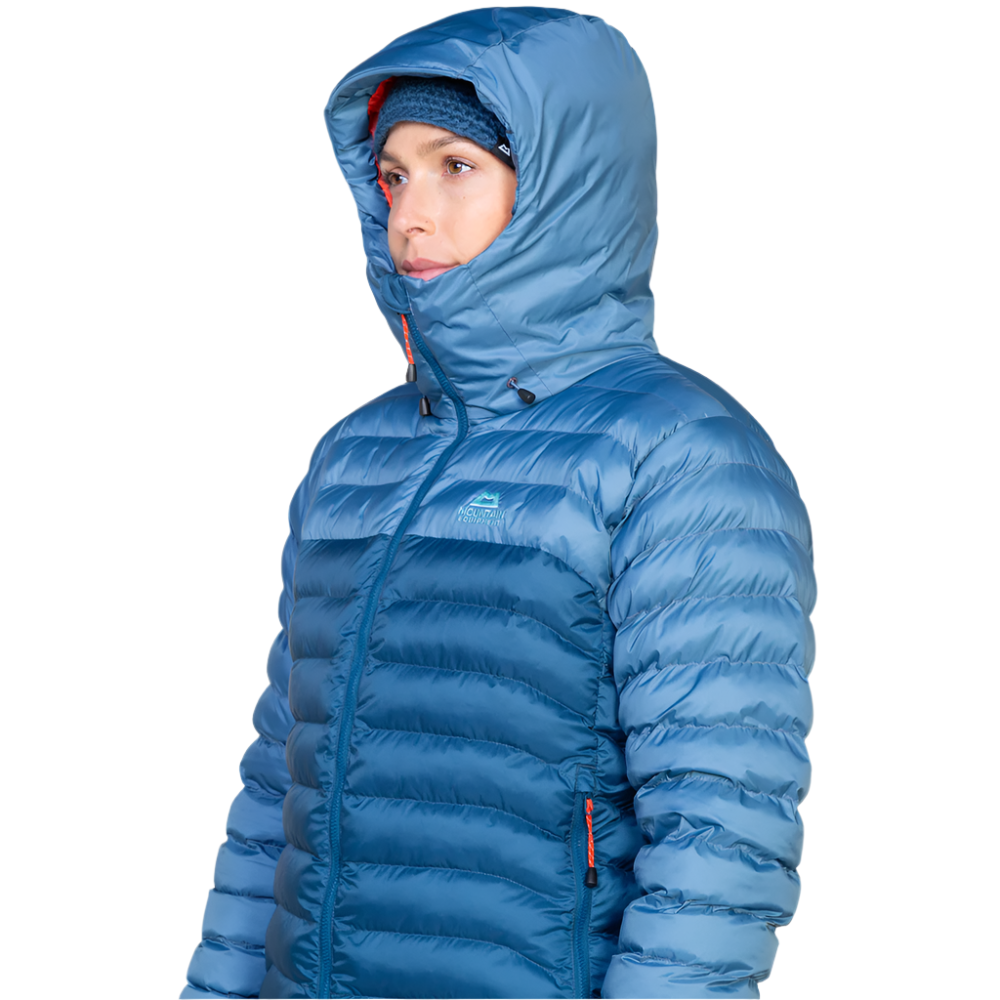 Mountain Equipment Superflux Women's Jacket in Majolica/Stellar - Hood Up Front