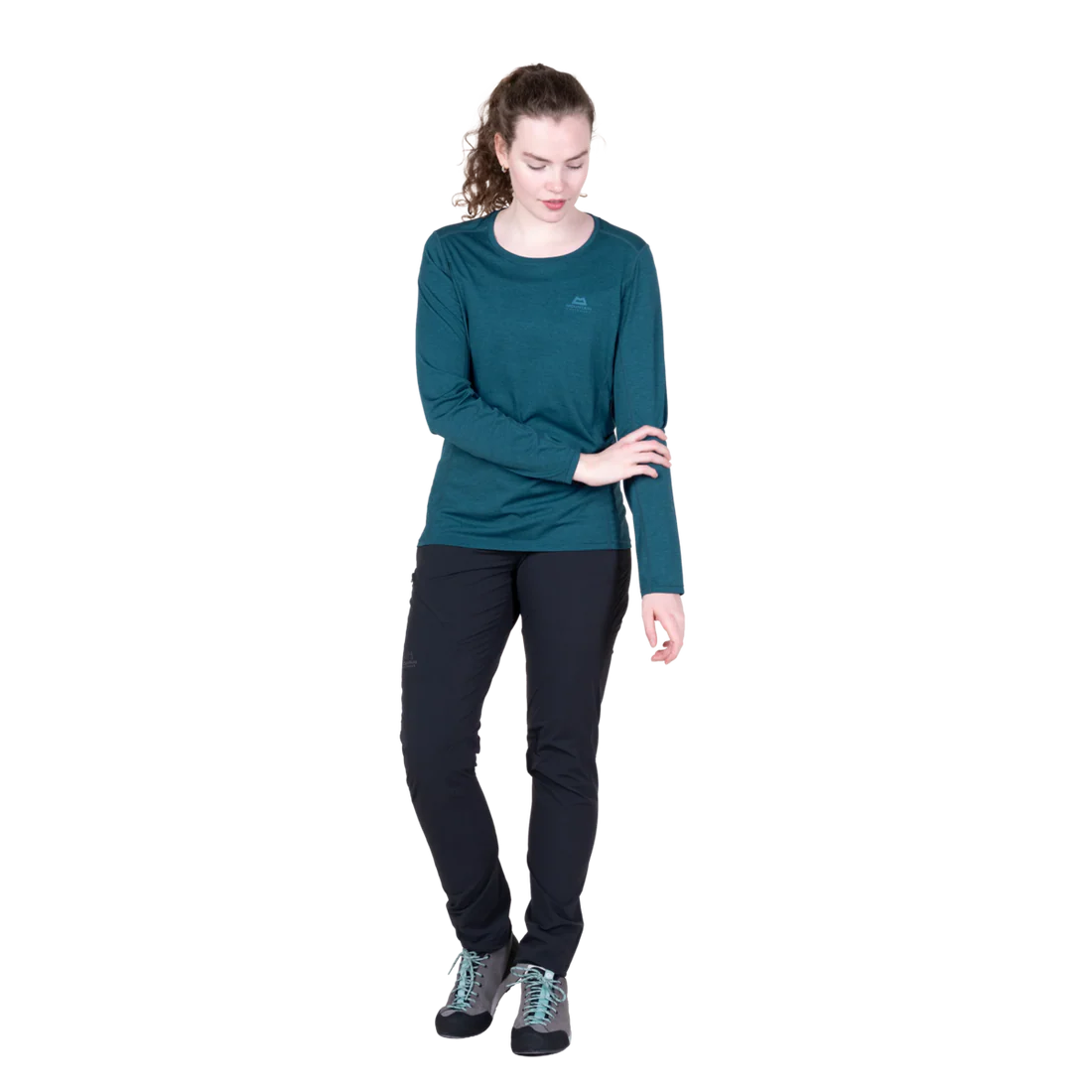Mountain Equipment Tempi Women's LS Tee in Majolica Blue - Back view