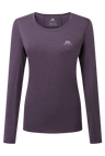Mountain Equipment Tempi Women's LS Tee in Nightshade - Flat front