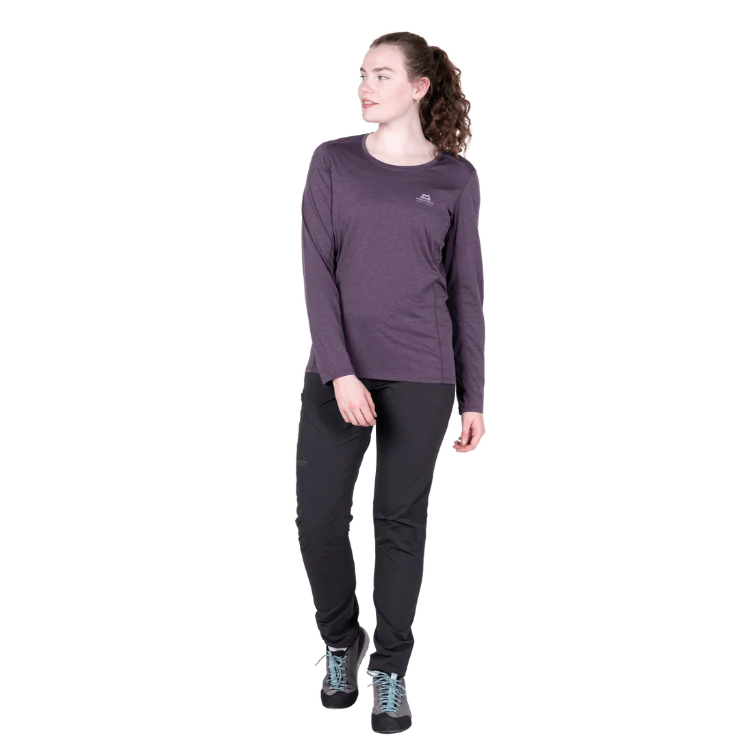 Mountain Equipment Tempi Women's LS Tee in Nightshade - Three quarter view
