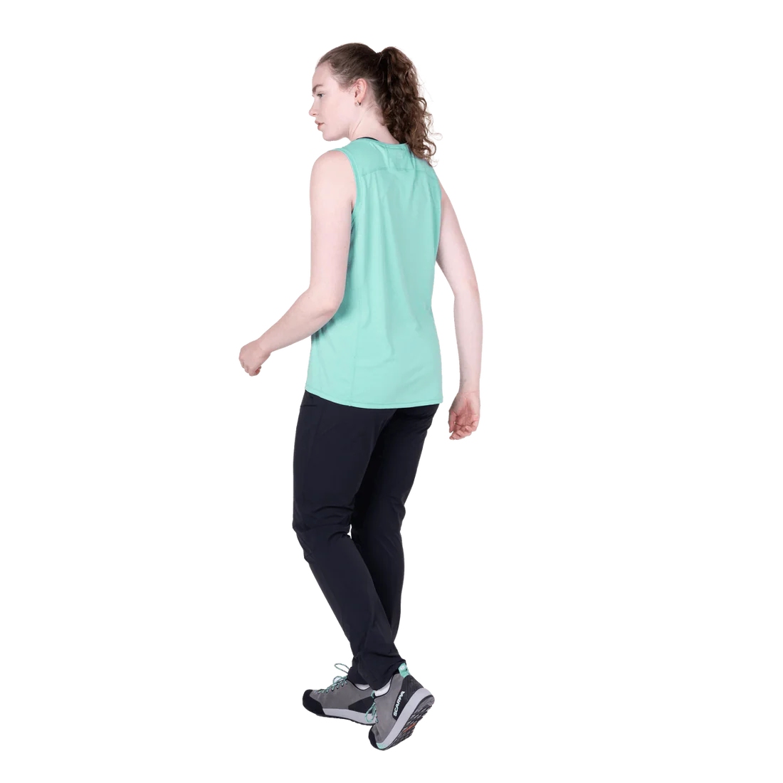 Mountain Equipment Tempi Women's Tank in Aqua - Back view