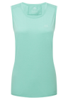 Mountain Equipment Tempi Women's Tank in Aqua - Flat front