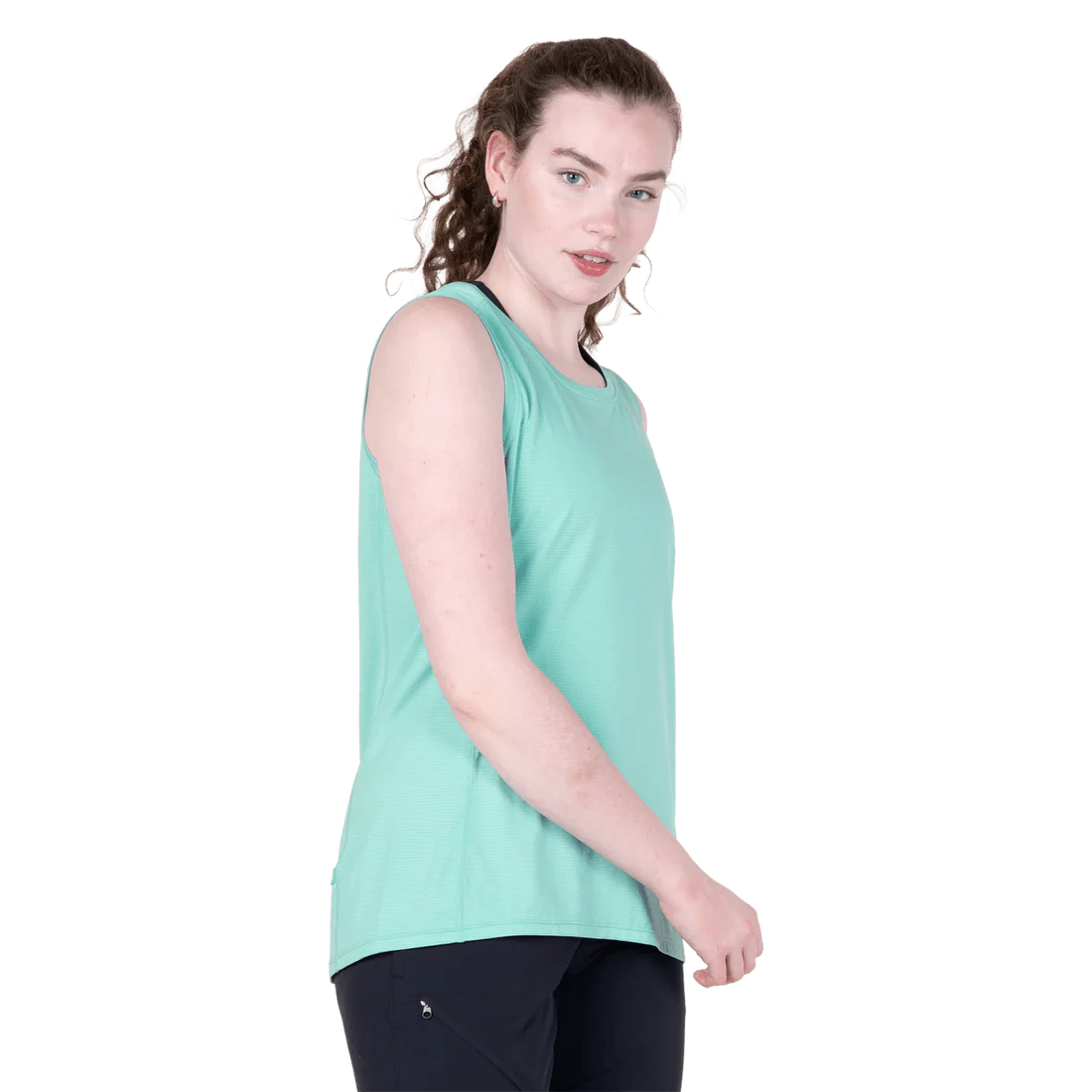 Mountain Equipment Tempi Women's Tank in Aqua - Front view