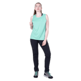 Mountain Equipment Tempi Women's Tank in Aqua - Three quarter view