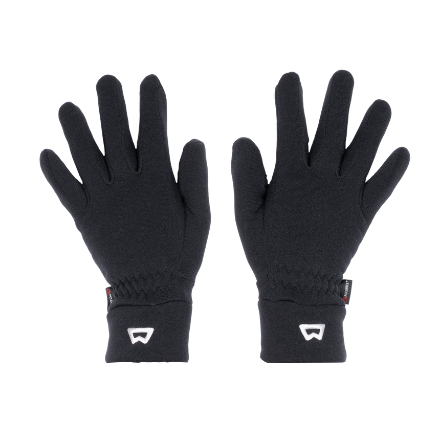 Mountain Equipment Touch Screen Grip Women's Gloves in Black - Palm and Back of Hand