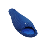 Mountain Equipment TransAlp Sleeping Bag in Admiral Blue - Flat Lay