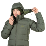 Mountain Equipment Tromso Women's Parka in Buckthorn - Collar Detail