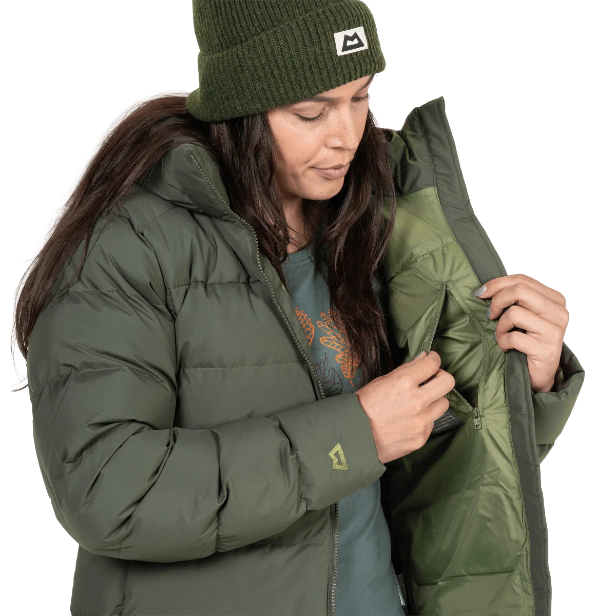 Mountain Equipment Tromso Women's Parka in Buckthorn - Inner Zipped Pocket