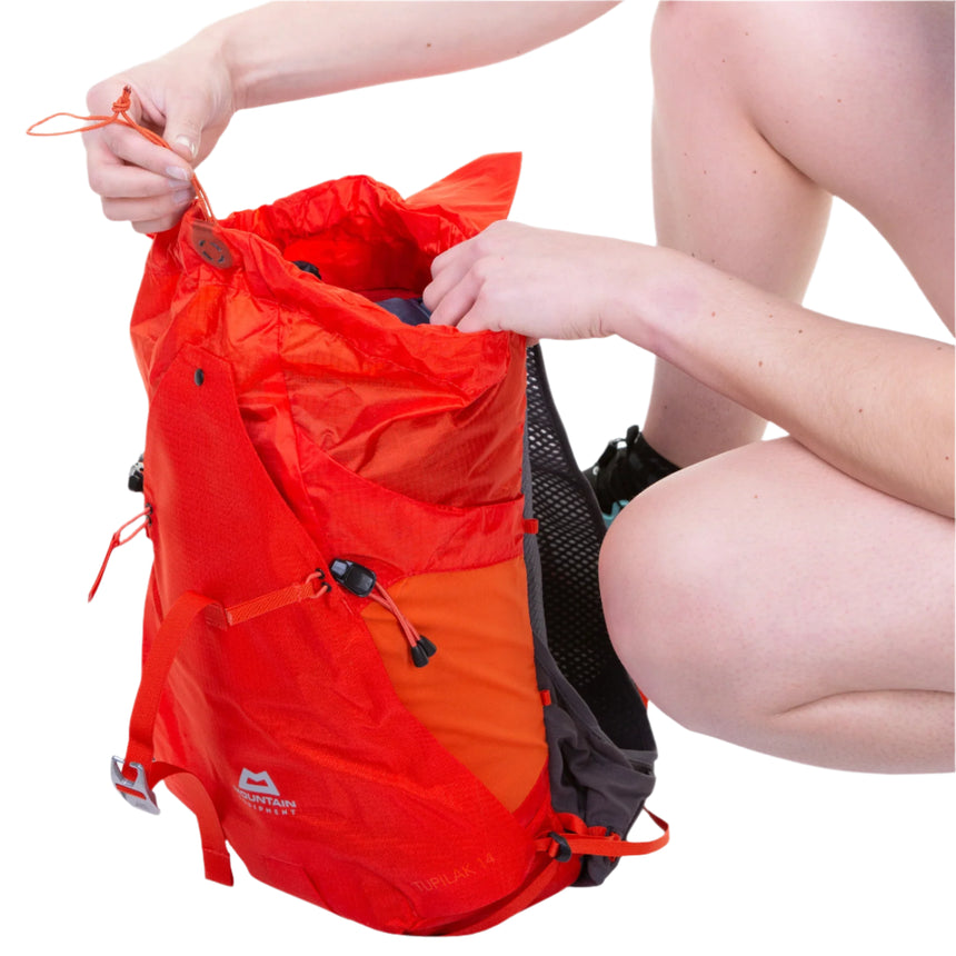 Mountain Equipment Tupilak 14 Vest Pack in Magma - Back Detail