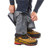 Mountain Equipment Tupilak GORE-TEX Pro Women's Pant in Cosmos - Gaiter and Boot Detail on Model