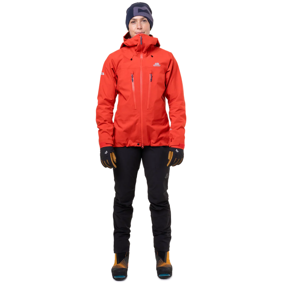 Mountain Equipment Tupilak Women's GORE-TEX Jacket in Chili Red - Front View on Model
