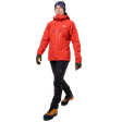 Mountain Equipment Tupilak Women's GORE-TEX Jacket in Chili Red - Full Length View on Model