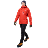 Mountain Equipment Tupilak Women's GORE-TEX Jacket in Chili Red - Full Length View on Model