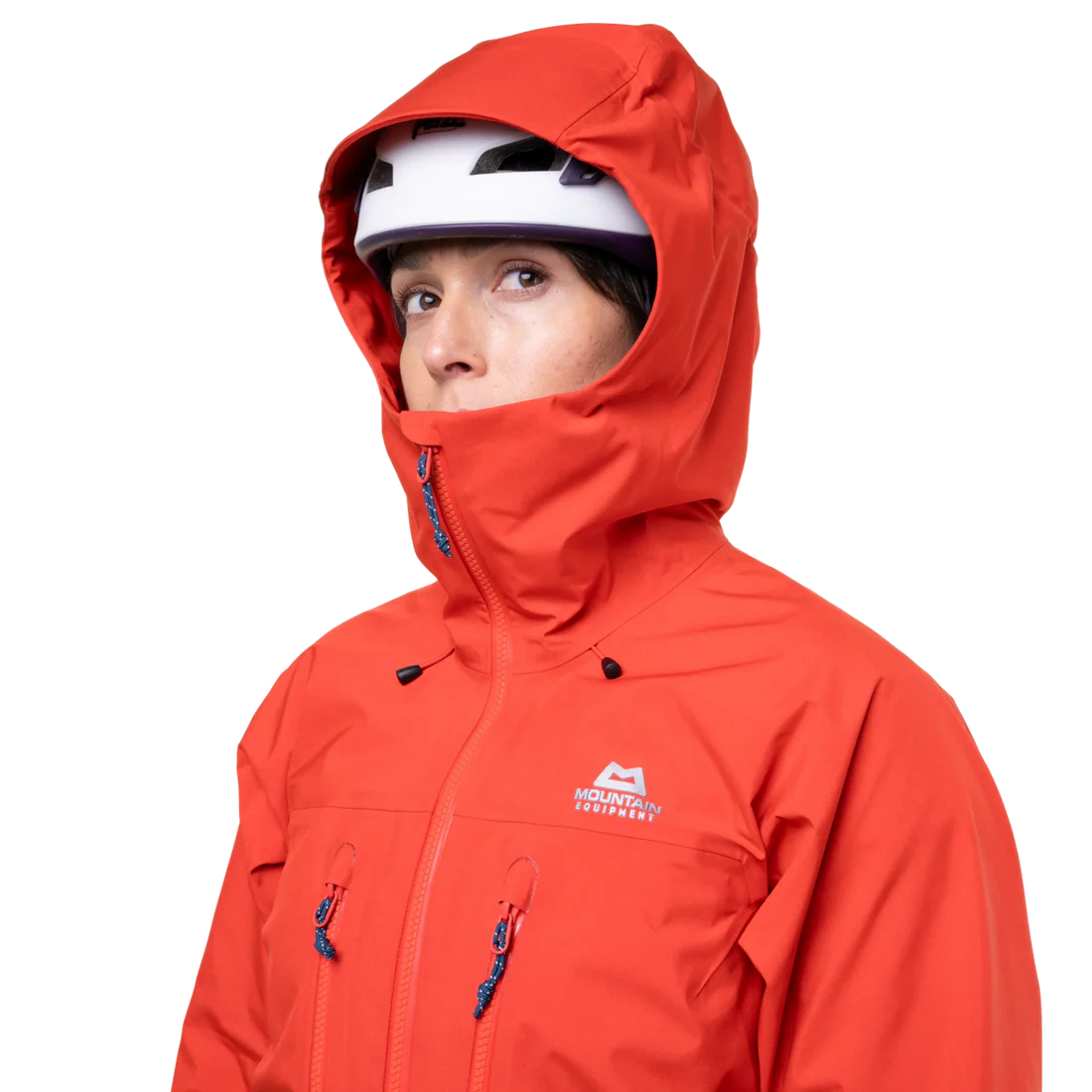 Mountain Equipment Tupilak Women's GORE-TEX Jacket in Chili Red - Pocket Detail on Model