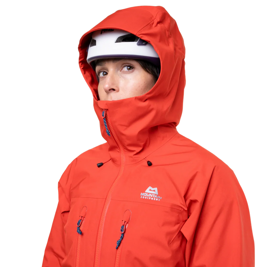Mountain Equipment Tupilak Women's GORE-TEX Jacket in Chili Red - Pocket Detail on Model