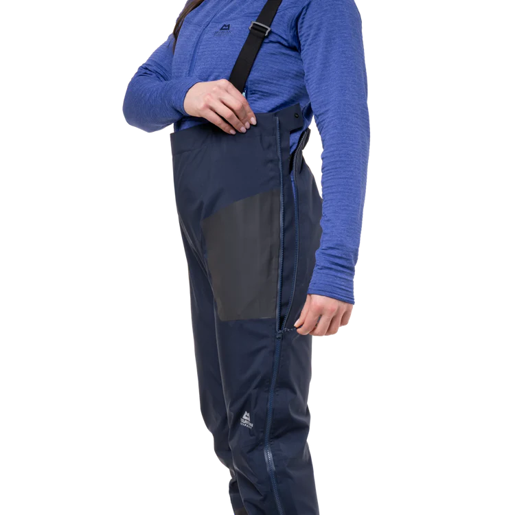 Mountain Equipment Tupilak Women's GORE-TEX Pant in Cosmos - Zip Detail on Model