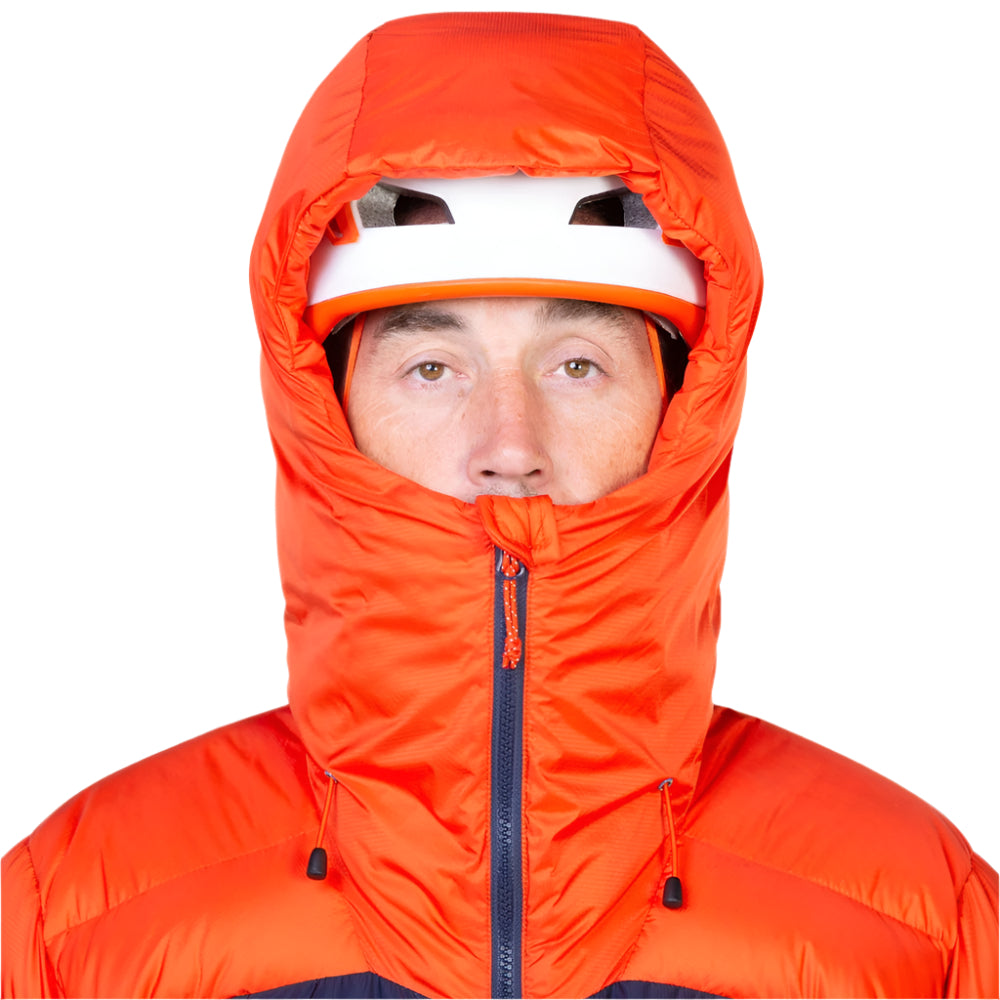 Mountain Equipment Vega Men's Jacket in Atlantic/Cosmos - Hood Up Front