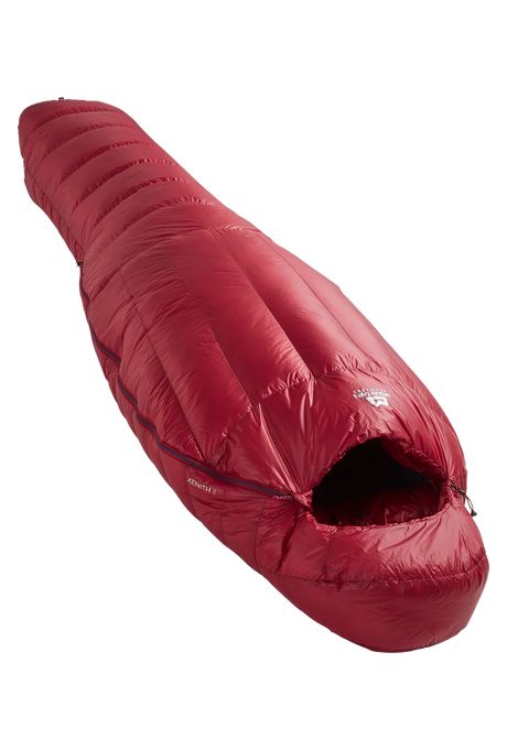 Mountain Equipment Xenith II Sleeping Bag in Merlot - Angle