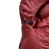 Mountain Equipment Xenith III Sleeping Bag in Merlot - Hood Adjustment