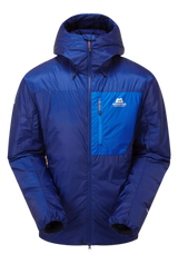 Mountain Equipment Xeros Men's Jacket in Admiral/Atlantic - Flat Lay Front
