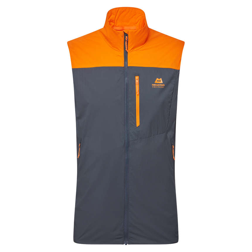 Mountain Equipment Aerotherm Men's Vest Outdoor Action BlueNights Ember- Front