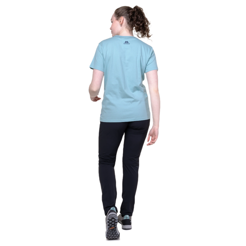 Mountain Equipment Alpenglow Women's Tee Outdoor Action- Back Fit