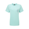 Mountain Equipment Alpenglow Women's Tee Outdoor Action Aqua- Front
