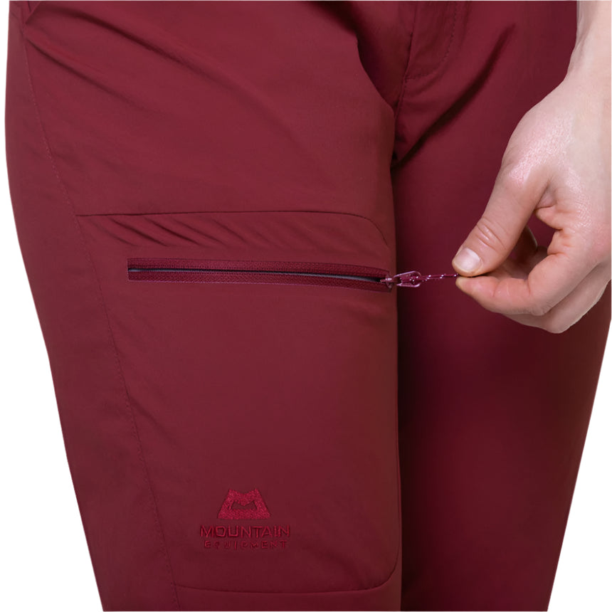 Mountain Equipment Altun Women's Pant Outdoor Action Cabernet- Thigh Pocket