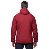 Mountain Equipment Andola Mens Jacket Outdoor Action Merlot- Back Fit on Model