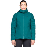 Mountain Equipment Andola Women's Jacket Outdoor Action Deep Teal- Front Fit on Model