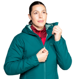 Mountain Equipment Andola Women's Jacket Outdoor Action Deep Teal - YKK® Moulded Centre Front Zip