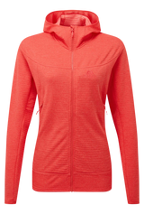 Mountain Equipment Apiro Hooded Women's Jacket Outdoor Action Hibiscus- Front