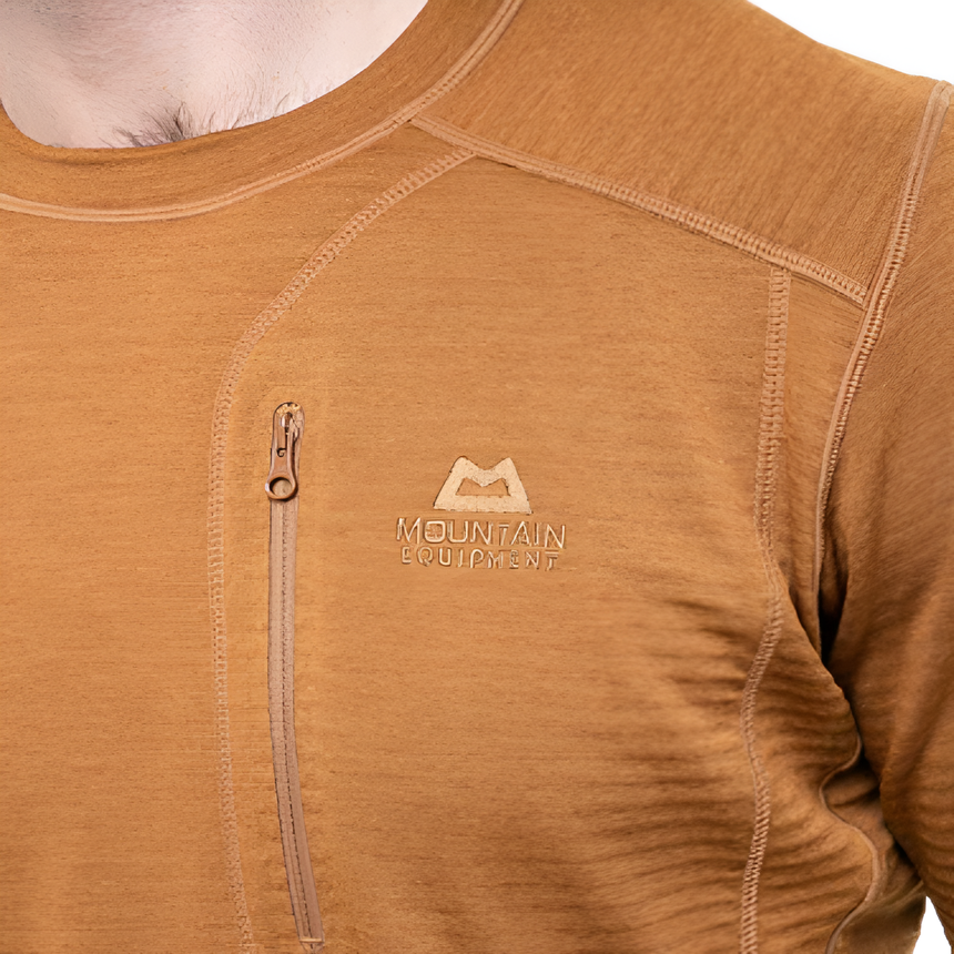 Mountain Equipment Apiro Men's Crew Outdoor Action Walnut-  Logo