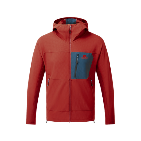 Mountain Equipment Arrow Hooded Men's Jacket Outdoor Action RedRock/Dusk- Front