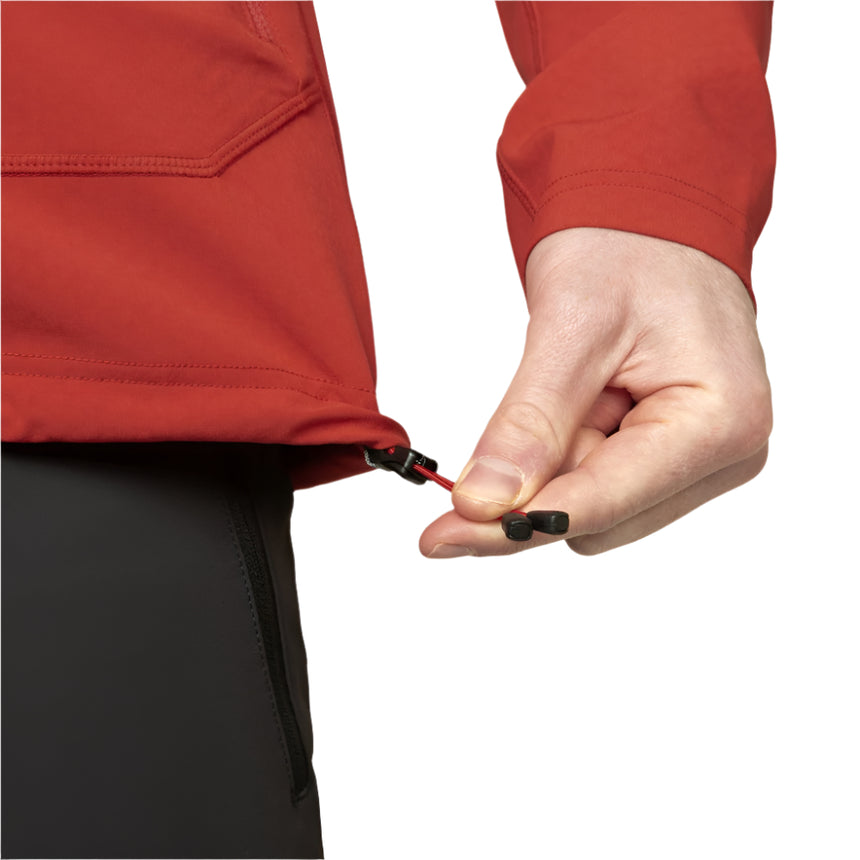 Mountain Equipment Arrow Hooded Men's Jacket Outdoor Action RedRock/Dusk- Hem Drawcord