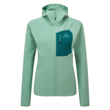 Mountain Equipment Arrow Hooded Women's Jacket Outdoor Action Lichen Green/D Teal- Front