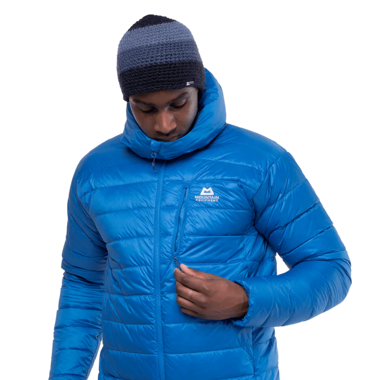 Mountain Equipment Baltoro Men's Jacket Outdoor Action Atlantic Blue- Chest Pocket