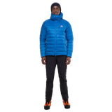 Mountain Equipment Baltoro Men's Jacket Outdoor Action Atlantic Blue- Full Front View