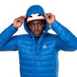 Mountain Equipment Baltoro Men's Jacket Outdoor Action Atlantic Blue- Hood Compatible Helmet