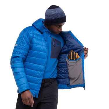 Mountain Equipment Baltoro Men's Jacket Outdoor Action Atlantic Blue- Inner Pocket