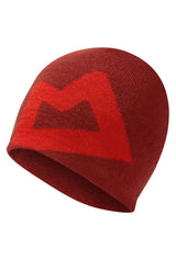 Mountain Equipment Branded Knitted Beanie Outdoor Action Merlot/Chili- front