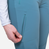 Mountain Equipment Chamois Women's Pant (AC) Outdoor Action IndianTeal/Maj- Zipped thigh pocket